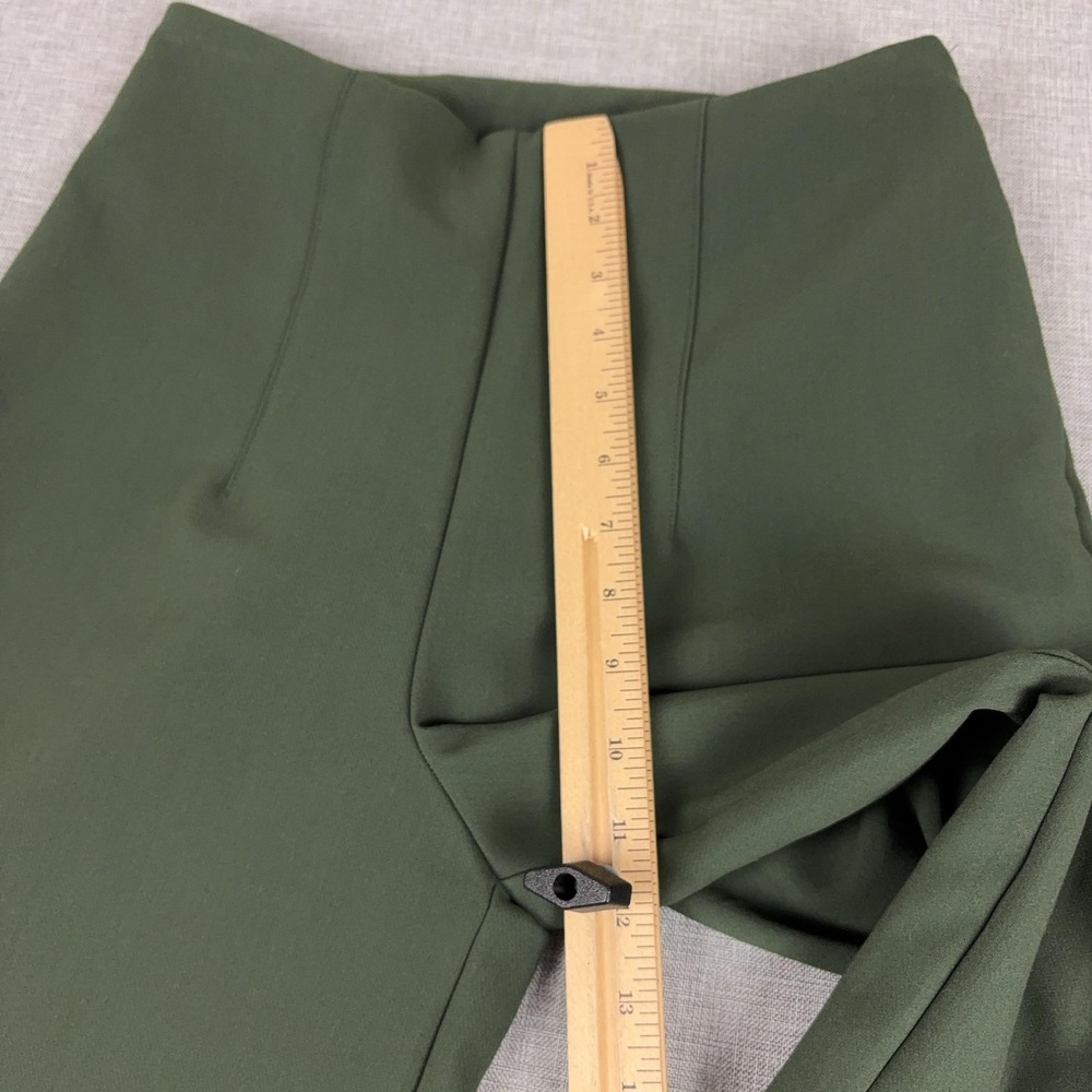 Joie Womens Size 2 Olive Green Wide Leg Crepe High Rise Dress Pants Trousers - Picture 7 of 12
